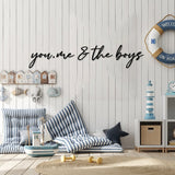 You Me and The Boys Metal Wall Sign - BrossHome Metal Wall Art