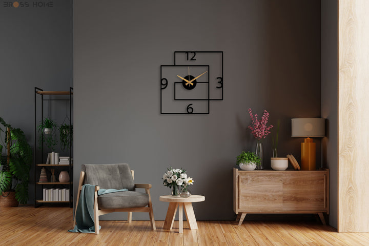 Geometric Metal Wall Clock