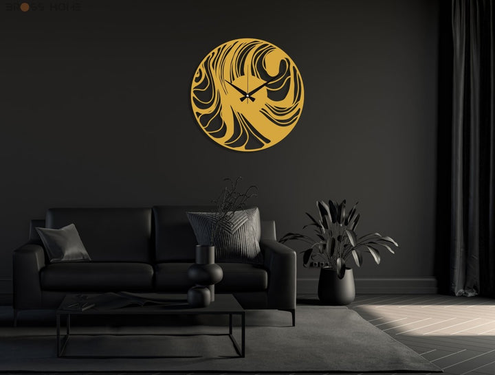 Abstract Metal Wall Clock - BrossHome Metal Wall Art