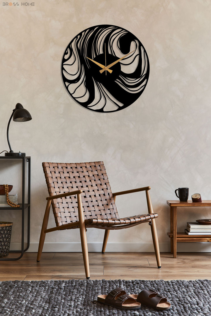 Abstract Metal Wall Clock - BrossHome