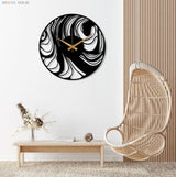 Abstract Metal Wall Clock - BrossHome Metal Wall Art