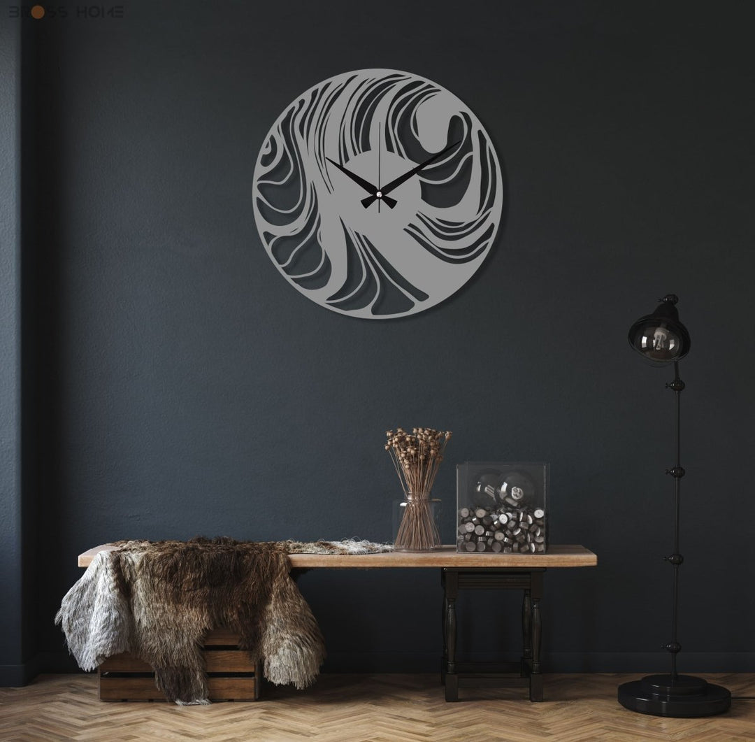 Abstract Metal Wall Clock - BrossHome Metal Wall Art