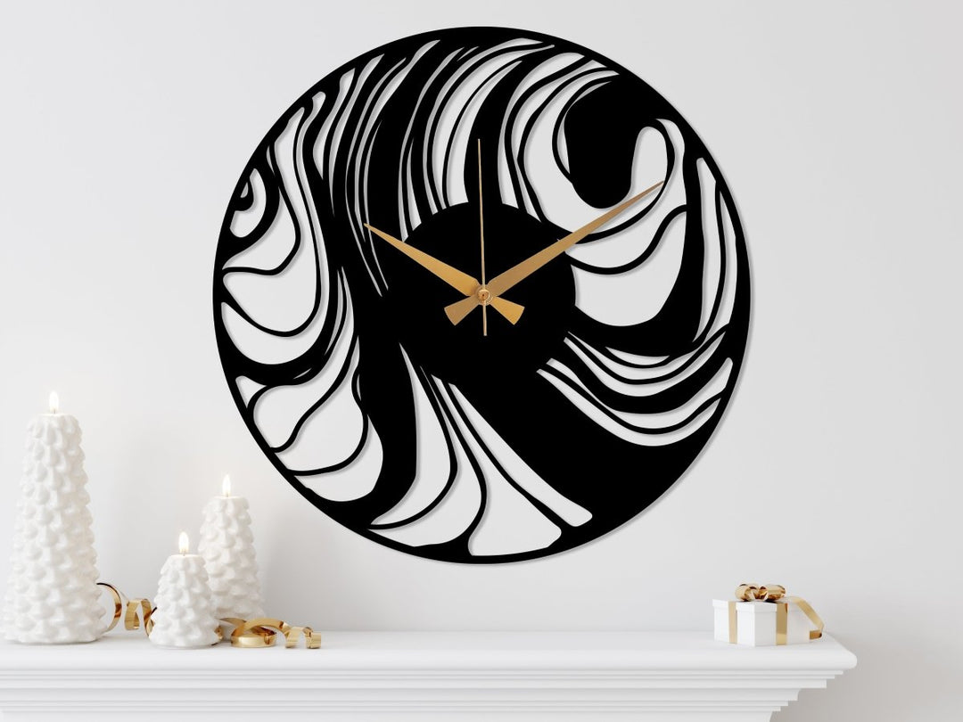 Abstract Metal Wall Clock - BrossHome Metal Wall Art