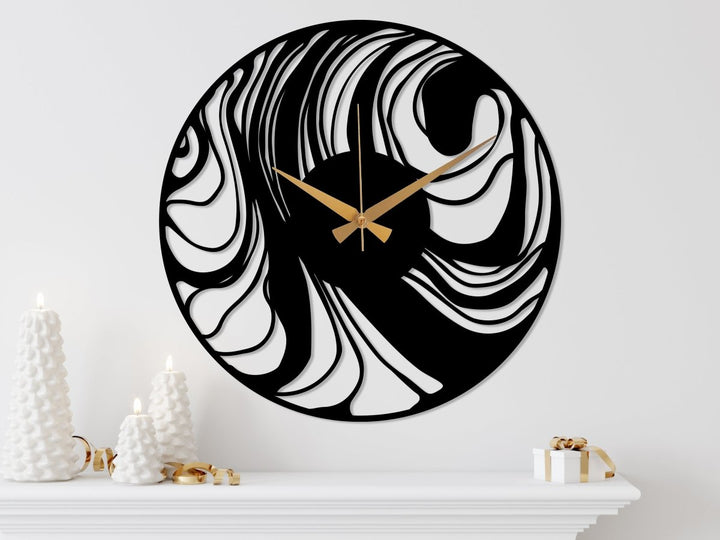 Abstract Metal Wall Clock - BrossHome Metal Wall Art