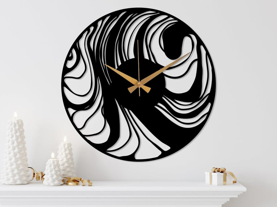 Abstract Metal Wall Clock - BrossHome Metal Wall Art