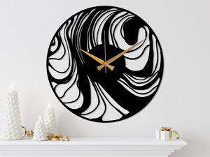 Abstract Metal Wall Clock