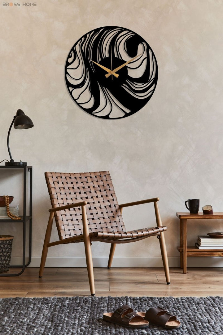 Abstract Metal Wall Clock - BrossHome Metal Wall Art