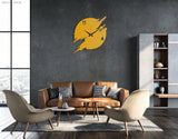 Abstract Wall Clock Design - BrossHome Metal Wall Art