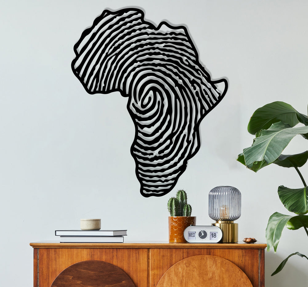 Africa Map Metal Wall Art - BrossHome