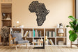 Africa Map Metal Wall Art - BrossHome Metal Wall Art