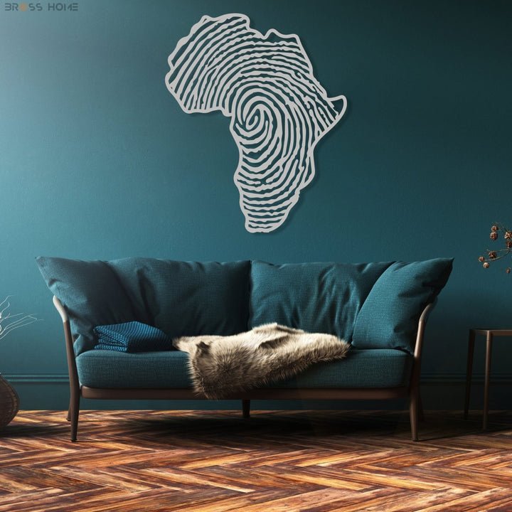 Africa Map Metal Wall Art - BrossHome Metal Wall Art