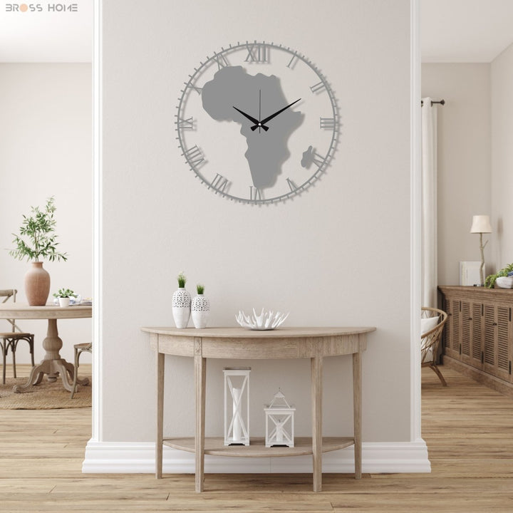Africa Wall Clock - BrossHome Metal Wall Art