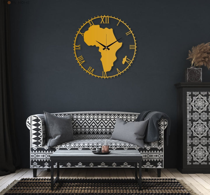 Africa Wall Clock - BrossHome Metal Wall Art