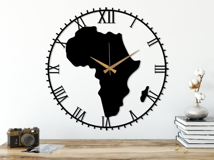 Africa Wall Clock - BrossHome Metal Wall Art