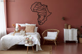 African Woman Silhouette In Africa Map Wall Art - BrossHome Metal Wall Art