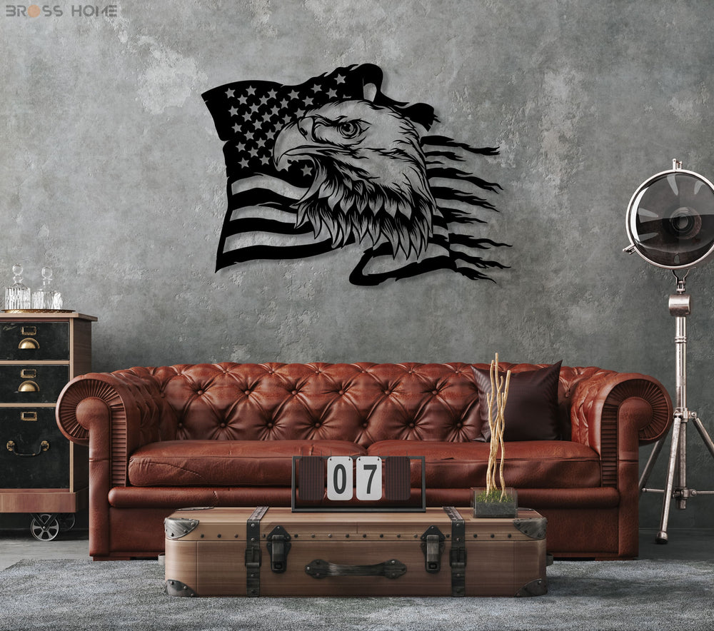 American Eagle Flag Metal Wall Art - 3