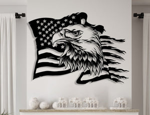 American Eagle Flag Metal Wall Art