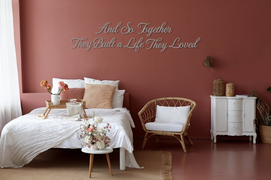 And So Together They Built A Life They Loved Metal Sign - BrossHome Metal Wall Art