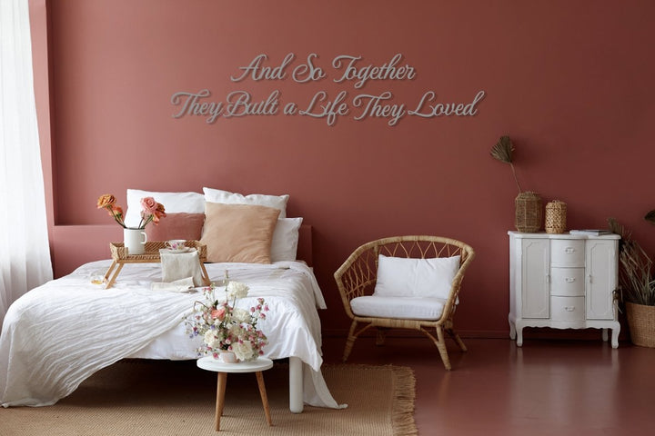 And So Together They Built A Life They Loved Metal Sign - BrossHome Metal Wall Art