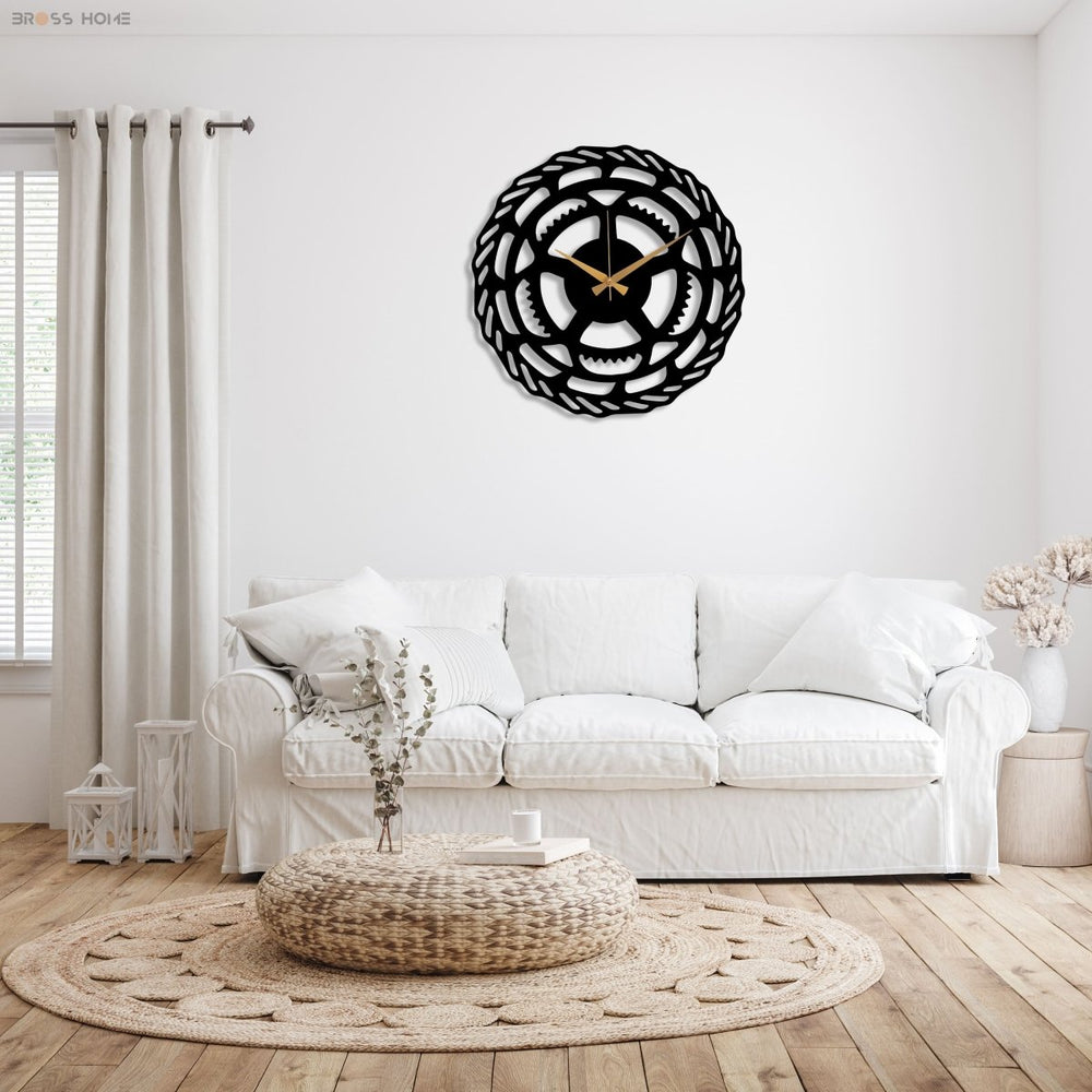 Bicycle Gear Wall Clock - BrossHome Metal Wall Art