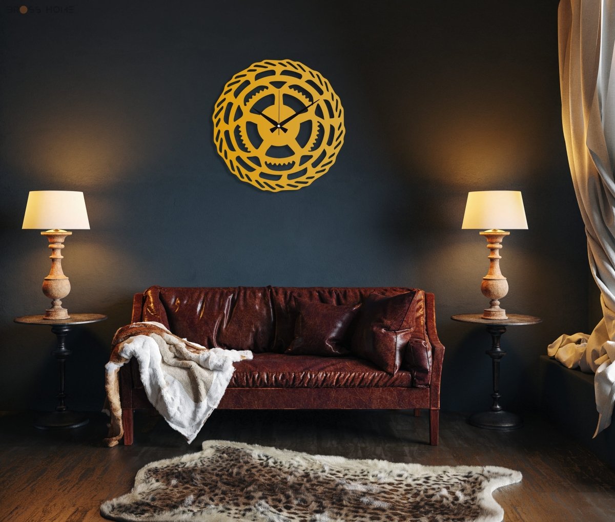 Bicycle Gear Wall Clock - BrossHome Metal Wall Art
