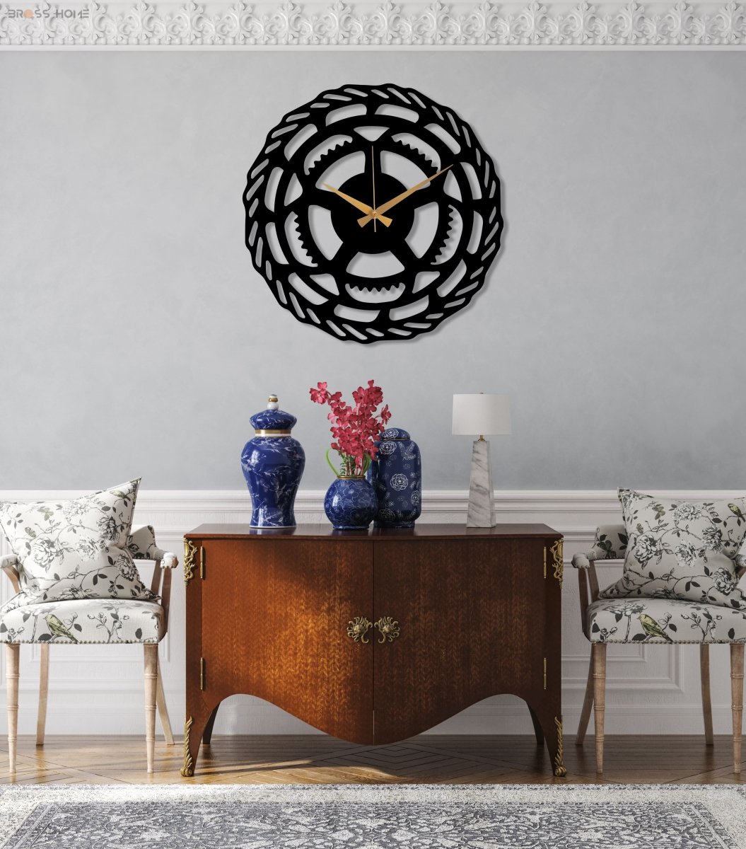 Bicycle Gear Wall Clock - BrossHome Metal Wall Art