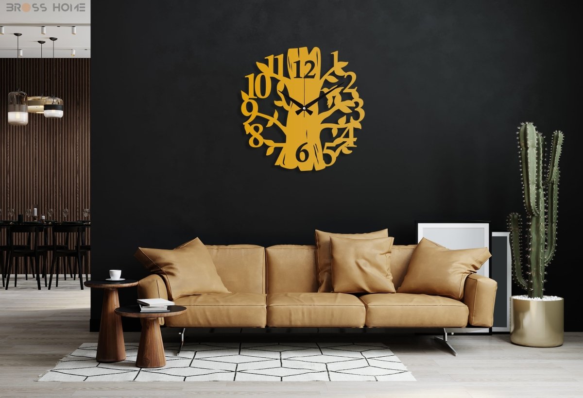 Bird Tree Wall Clock - BrossHome Metal Wall Art