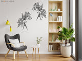 Birds And Flowers Wall Art - BrossHome Metal Wall Art