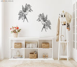 Birds And Flowers Wall Art - BrossHome Metal Wall Art
