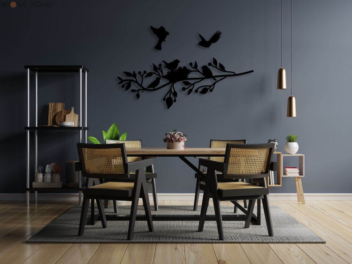 Birds On Branch Wall Art - BrossHome Metal Wall Art