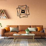 Black Minimalist Wall Clock Art - BrossHome Metal Wall Art