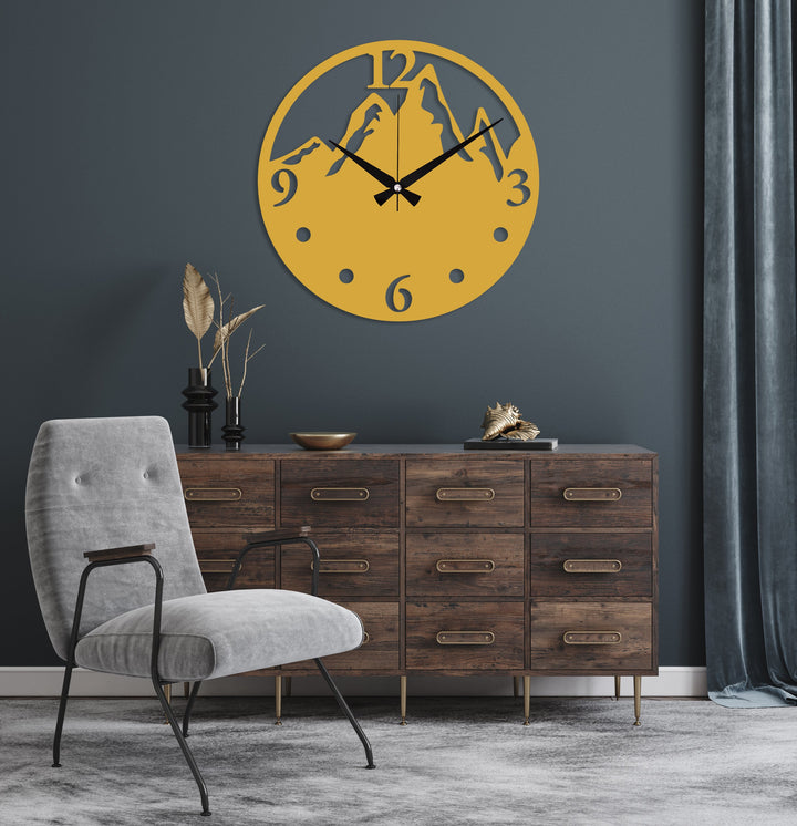 Black Mountain View Large Wall Clock - BrossHome