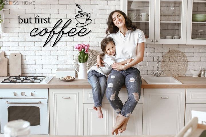 But First Coffee Sign - BrossHome Metal Wall Art