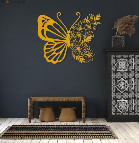 Butterfly Metal Wall Art - BrossHome Metal Wall Art