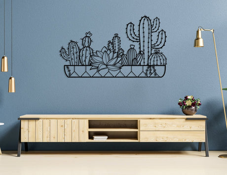 Cactus Metal Wall Art - BrossHome Metal Wall Art