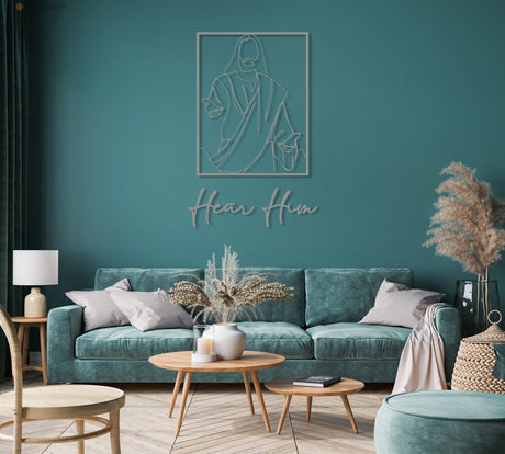 Christ Metal Wall Art Hear Him - BrossHome Metal Wall Art