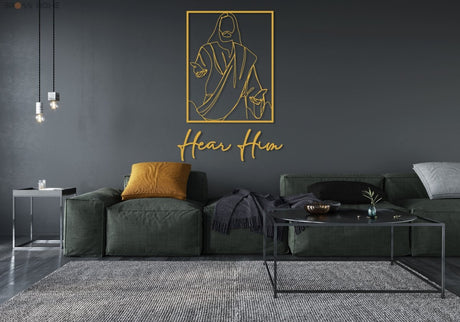 Christ Metal Wall Art Hear Him - BrossHome Metal Wall Art