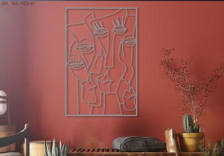 Contemporary Abstract Metal Wall Art - BrossHome Metal Wall Art
