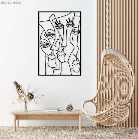 Contemporary Abstract Metal Wall Art - BrossHome Metal Wall Art