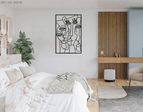 Contemporary Abstract Metal Wall Art - BrossHome Metal Wall Art
