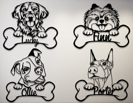 Custom Dog Signs With Name - BrossHome Metal Wall Art