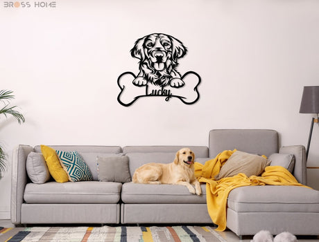 Custom Dog Signs With Name - BrossHome Metal Wall Art