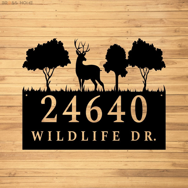 Custom Metal Address Sign - BrossHome Metal Wall Art