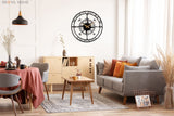 Customized Metal Compass Wall Clock - BrossHome Metal Wall Art