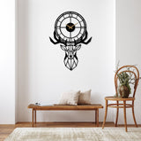 Deer Head Wall Clock - BrossHome Metal Wall Art
