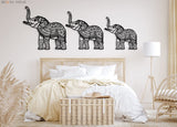 Elephant Metal Wall Art (Set Of 3) - BrossHome Metal Wall Art