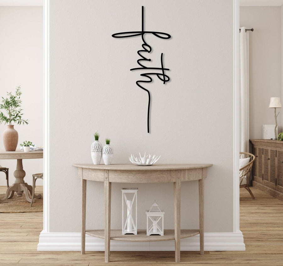 Faith Cross Metal Wall Art - BrossHome Metal Wall Art