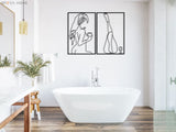 Female Body Metal Wall Art (Set Of 2) - BrossHome Metal Wall Art