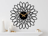 Floral Metal Wall Clock - BrossHome Metal Wall Art