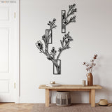 Flower Tree Wall Art (Set Of 2) - BrossHome Metal Wall Art